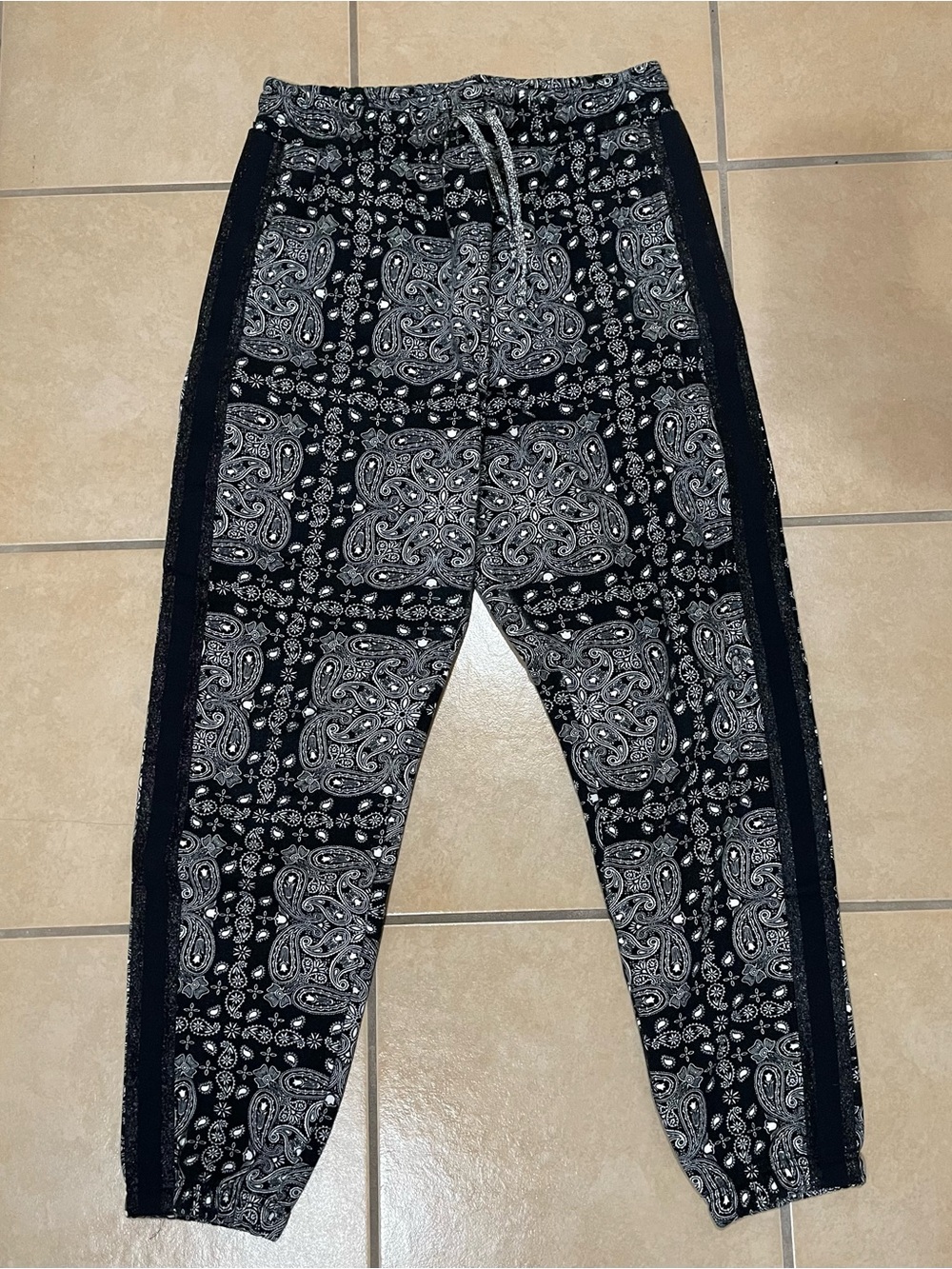 Converse x Miley Cyrus Black Paisley Jogger Pants
